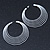 White Multi Layered Hoop Earrings - 60mm Diameter - view 7