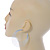 White Multi Layered Hoop Earrings - 60mm Diameter - view 4