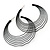 Black Multi Layered Hoop Earrings - 60mm Diameter - view 2
