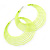 Neon Yellow Multi Layered Hoop Earrings - 60mm Diameter