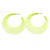 Neon Yellow Multi Layered Hoop Earrings - 60mm Diameter - view 6