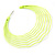 Neon Yellow Multi Layered Hoop Earrings - 60mm Diameter - view 3