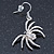 Silver Tone Crystal Spider Drop Earrings - 40mm L - view 8