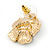 Black Enamel Crystal Rose Stud Earrings In Gold Tone - 20mm Diameter - view 4