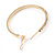 Gold Plated Clear Crystal Hoop Earrings - 40mm - view 4