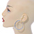 45mm Single Row Crystal Hoop Earrings In Silver Tone - view 2
