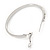 40mm Silver Tone Crystal Hoop Earrings - view 3