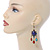 Multicoloured Acrylic Bead Chandelier Earrings In Antique Gold Tone - 75mm L - view 2
