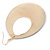 Large Black Enamel Oval Hoop Earrings In Gold Tone - 85mm L - view 4