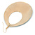 Large Teal Enamel Oval Hoop Earrings In Gold Tone - 85mm L - view 4