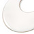 Large White Enamel Oval Hoop Earrings In Silver Tone - 85mm L - view 6