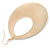 Large White Enamel Oval Hoop Earrings In Silver Tone - 85mm L - view 4