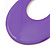 Large Purple Enamel Oval Hoop Earrings In Gold Tone - 85mm L - view 5