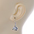 Small Elephant Drop Earrings In Silver Tone - 30mm L - view 2
