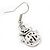 Small Ladybug Drop Earrings In Silver Tone - 30mm L - view 4