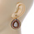 Bead, Crystal Teardrop Earrings with Leverback Closure In Gold Tone (White, Coral, Brown) - 40mm L - view 5