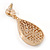Gold Plated Floral Filigree Teardrop Earrings - 45mm L - view 4
