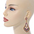Boho Style Multicoloured Bead, Crystal Shandelier Earrings In Gold Tone - 75mm L - view 2