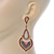 Boho Style Multicoloured Bead, Crystal Shandelier Earrings In Gold Tone - 75mm L - view 5