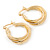 Small Crystal Twisted Hoop Earrings In Gold Plating - 23mm D