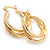 Small Crystal Twisted Hoop Earrings In Gold Plating - 23mm D - view 2