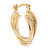 Small Crystal Twisted Hoop Earrings In Gold Plating - 23mm D - view 7