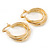 Small Crystal Twisted Hoop Earrings In Gold Plating - 23mm D - view 8