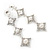 Bridal/ Prom Luxury Clear Swarovski Elements Crystal, Glass Pearl Drop Earrings In Rhodium Plating - 75mm L - view 6