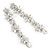 Bridal/ Prom Luxury Clear Crystal Floral Drop Earrings In Rhodium Plating - 90mm L - view 8