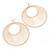 Oversized Gold Tone Wire Hoop Earrings - 10cm L - view 5