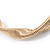 60mm Large Twisted Spring Hoop Earrings In Gold Tone Metal - view 4