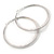 Oversized Coil Spring Hoop Earrings In Silver Tone - 80mm
