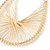 Large Gold Tone Wire Teardrop Hoop Earrings - 90mm L - view 3