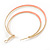 60mm Light Pink Enamel Double Hoop Earrings In Gold Tone - view 3
