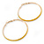 60mm Large Yellow Enamel Hoop Earrings In Gold Tone - view 6