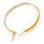 60mm Large Yellow Enamel Hoop Earrings In Gold Tone - view 4