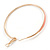 60mm Large Slim Light Pink Enamel Hoop Earrings In Gold Tone - view 4