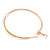 60mm Large Slim Yellow Enamel Hoop Earrings In Gold Tone - view 5