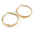 50mm Large Twisted Wide Hoop Earrings In Gold Tone - view 4