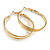 50mm Large Twisted Wide Hoop Earrings In Gold Tone - view 5