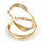 50mm Large Twisted Wide Hoop Earrings In Gold Tone - view 2