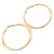 60mm Large Twisted, Textured Hoop Earrings In Gold Tone - view 5