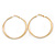60mm Large Twisted, Textured Hoop Earrings In Gold Tone - view 6