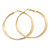 60mm Large Twisted, Textured Hoop Earrings In Gold Tone - view 4