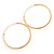 Medium Slim Hoop Earrings In Gold Tone Metal - 37mm D - view 3