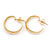 Small Polished Gold Tone Half Hoop Earrings - 18mm D - view 4