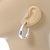 Medium Half Hoop Earrings In Silver Plated Metal - 30mm L - view 3