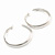 55mm Polished Classic Hoop Earrings In Silver Tone - view 7