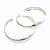 55mm Polished Classic Hoop Earrings In Silver Tone - view 6