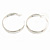 55mm Polished Classic Hoop Earrings In Silver Tone - view 8